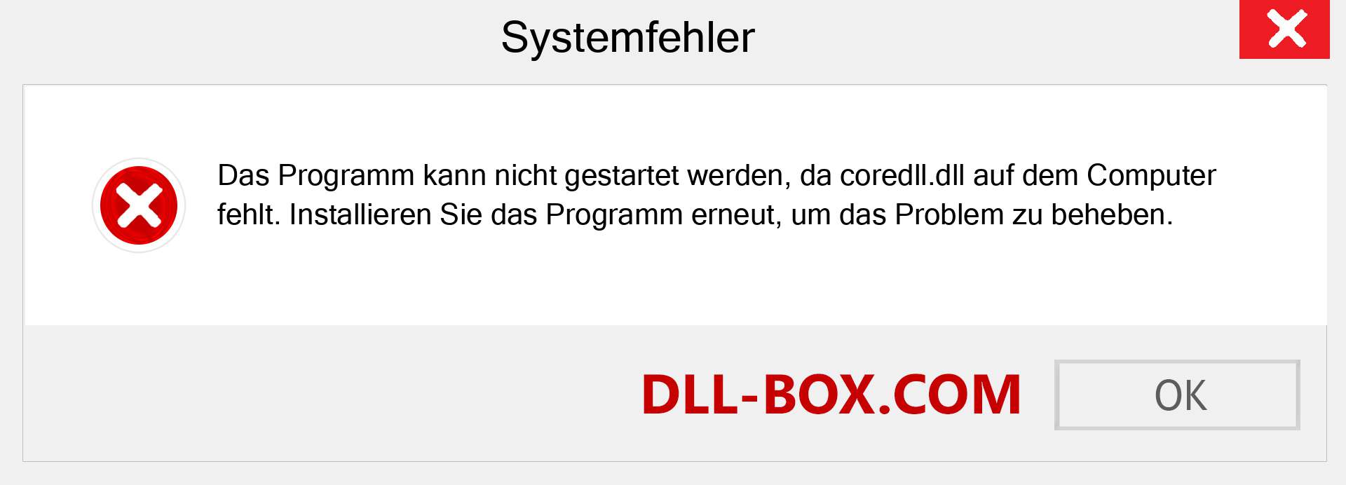 coredll.dll-Datei fehlt?. Download für Windows 7, 8, 10 - Fix coredll dll Missing Error unter Windows, Fotos, Bildern